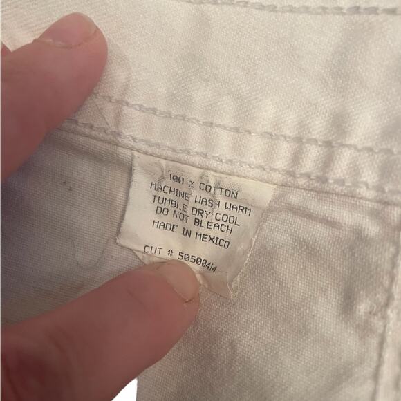 VTG Caboose white painters Bermuda distressed Jorts shorts size 36 - Picture 13 of 14